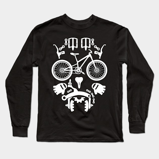 Bicycle Face by Parts Long Sleeve T-Shirt by ThyShirtProject - Affiliate